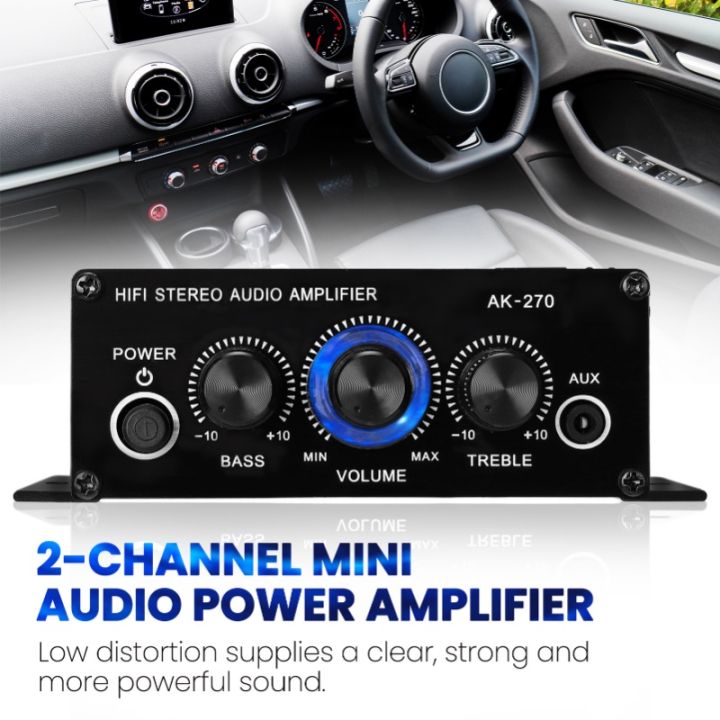 400W Car Audio Power Amplifier 2CH Mini Digital Bluetooth HIFI