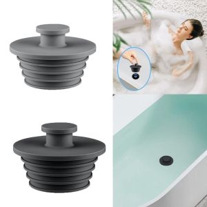 IFFINE 2pcs/set Leak Proof Bathtub Drain Plugs Silicone Soft Shower Tub Replacement Stoppers Durable Drain Pipe Seal Tool Bathroom