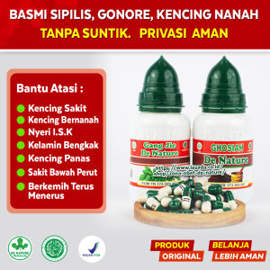 Obat Khusus Penyakit Kencing Nanah Pria dan Wanita Sepilis Gonore Raja Singa Kencing Sakit Keluar Nanah Cairan Bening Infeksi Saluran Kencing Kelamin Sipilis Herbal Gang Jie De Nature Original