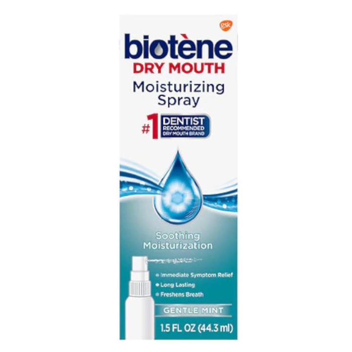 Biotene Gentle Mint Moisturizing Mouth Spray, SugarFree, for Dry Mouth