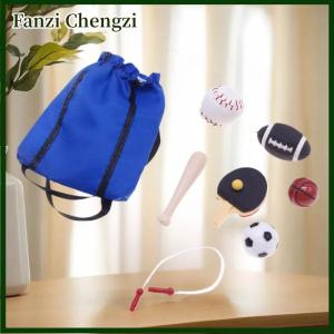 Fanzi 1 12 Dollhouse Simulation Mini Equipment Kit Doll Basketball Football Rugby Skipping Rope Equipment Scene Decor Toy