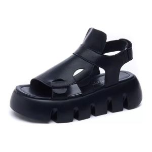 Xăng đan đế xuồng da thời trang nữ