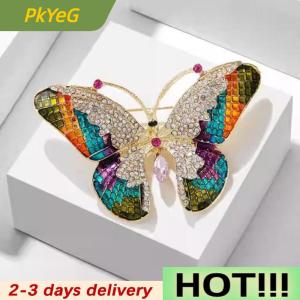 PkYeG Fashion Butterfly Brooches For Women Girls Colorful Butterfly Pins Wedding Party Jewelry Daily Clothing Accessories Gifts