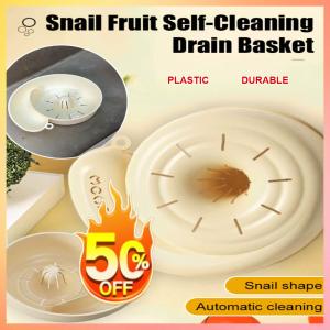 Snail Fruit Automatic Cleaning Basket Fruit Washing Artifact Hands-free Kitchen Drain Basket To Remove Pesticide Residues And Stains Home 蜗牛水果自动清洗沥水篮 Bakul Pembersihan Automatik Buah Siput
