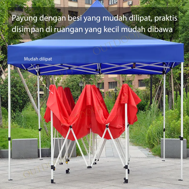 Terpal Atap Tenda Lipat 2x2/3x3 (Bahan Polyester 420D) Anti Air / Panas ...
