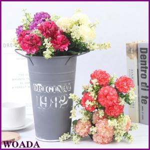WOADA 1 Bó Hoa 5 Đầu Tú Cầu Hoa Lụa Hoa Nhân Tạo Giữ Hoa Trang Trí Nội Thất