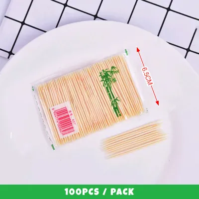 100/200pcs Bamboo Toothpick Disposable Natural Toothpicks Fruit Pick Sharp Portable Tooth Sticks