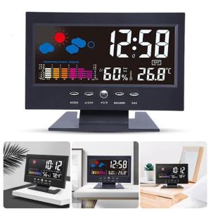 Multifunction Weather Stations Clock Thermometers Hygrometer With Temperature Trend Alarm Calendar Display