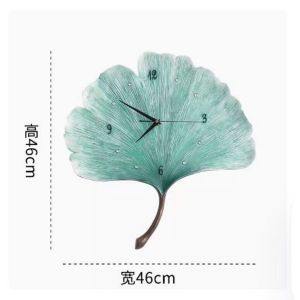 CT222C053 INTERY นาฬิกาใบแป๊ะก๊วย Wall Clock Art นาฬิกาติดผนัง ไฟติดผนัง