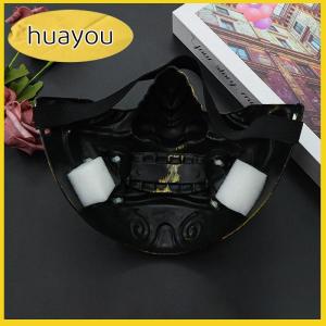 huayou หน้ากากปีศาจซามูไรซามูไรญี่ปุ่นหน้ากากปีศาจฮาโลวีนชุดคอสเพลย์สยองขวัญ Prajna หน้ากากนักฆ่าอุปกรณ์ประกอบสำหรับงานเลี้ยง