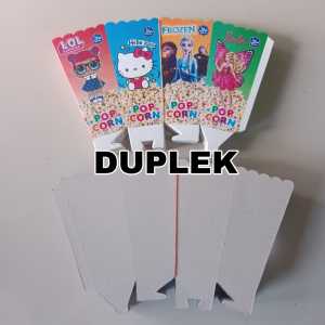 (COD) Kertas Pop Corn 12 x 6 cm + Plastik / Bungkus Pop Corn (100 pcs)+ Plastik (100 pcs)// Kertas Pop Corn Murah // Kertas Pop Corn 12 x 6 // Kemasan Kotak Pop Corn