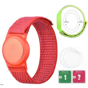 Bracelet for Kids Compatible with AirTag Nylon Stretch Braided Air Tag Wristband Case for Airtag GPS Tracker Holder Adjustable Elastic Watch Band for Toddler Child El