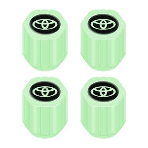 4pcs/set  Tutup Pentil Ban Mobil Luminous / Motor / Sepeda Universal  Toyota/honda Logo glow in the dark