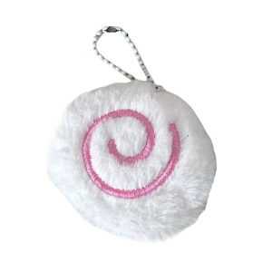Soft Plush Fish Cake Pendant Keychain Bag Ornament for Home Decoration and Unique Gifts Stylish Car Hanging Accessories