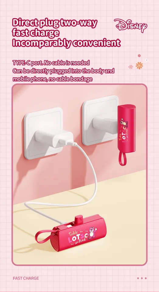 Disney Power Bank 500mAh Fast Charging Powerbank Portable Battery