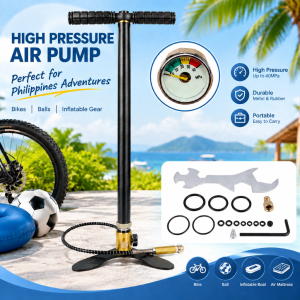 Unicorn Pcp Pump 4500/6000Psi High Pressure Hand Pump 3 Stage Air Pump For High Pressure Tires And Pre-Charged Pneumatic Airguns Sliver/Black color