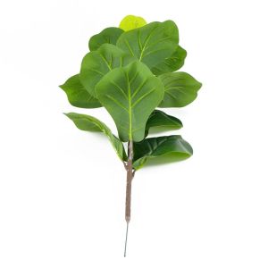 LIUJIR Real Touch Artificial Fiddle Leaves Fig Tree Large Plastic Tropical Banyan Plants Branch Flower Arrangement Vibrant Fake Ficus Tree Home Garden Decor