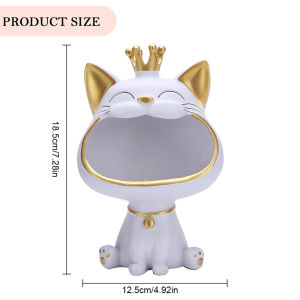 Bulldog Cool Sculpture Dog Statue Butler Storage with Tray Nordic Table Decoration Ornament Animal Figurines Coin Piggy Bank