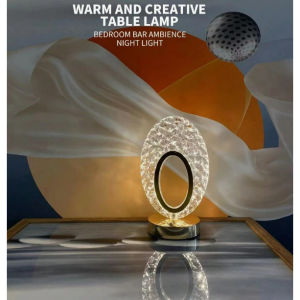 3 Lights Rechargeable Luxury Modern Crystal Lamp Touch Dimming Suitable For Restaurant Bar Dining Table Decoration