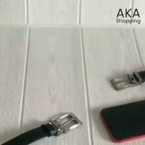 Ikat Pinggang Kecil Wanita Bahan Tebal Semi Kulit Berkualitas Hitam Polos Lebar 23 mm