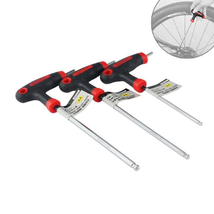 1 Set Bike Hex Wrench Bicycle Repair Tool Mountain Bike Pedal Spanner 4/5/6mm Allen Wrench