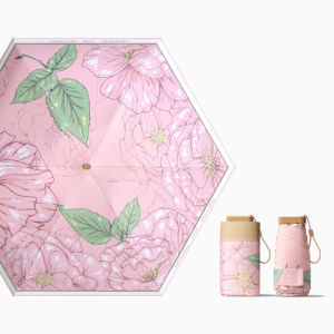 Mini Good Quality Floral Portable Anti-UV Rain Lightweight Travel Compact Pocket Foldable Umbrella