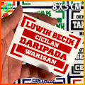 Dapat 15 Lembar Sticker Kata Kata Berbeda Setiker Mobil Seticker Motor Setiker Helm Stiker CCtv Stiker Truk Variasi setiker truk oleng murah. 