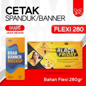 Free Desain | Cetak Spanduk / Print Banner / Baliho Murah Flexi 280