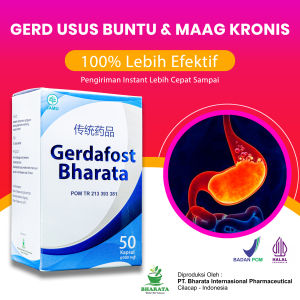 Obat Gerd Tukak Lambung Maag Kronis Gerdafost Bharata Paling Ampuh 100% Asli Bergaransi BPOM Halal