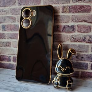 New Casing Vivo Y16 Softcase Luxury 6D Case Plating Stand Holder Tarikan Kelinci