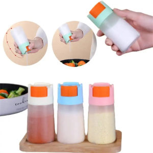 150ML PP Seasoning Bottle Press Type Quantitative Seasoning Jar Kitchen Sealed Seasoning Box