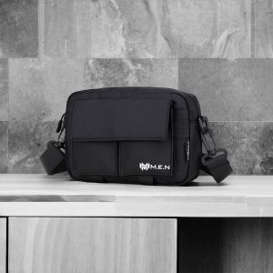Túi đeo chéo nam trơn Men đen ngầu coolbag kiểu dáng đi chơi phượt 5 ngăn {CHUYÊN SỈ}