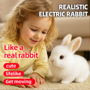 Electric Plush Rabbit Bunny AI Simulation Interactive Toy Stuffed Walking Sounding Baby Doll Cute Gift