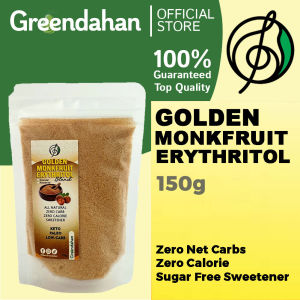 Greendahan Golden Monkfruit Erythritol Blend Granules 150g (Golden Brown) - 2x sweetness  NO MALTODEXTRIN