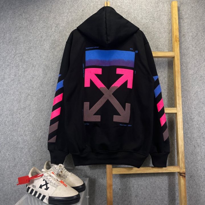 Off White Hoodie Pink And Blue Gradient Off White Hoodie Pink And - Main Image