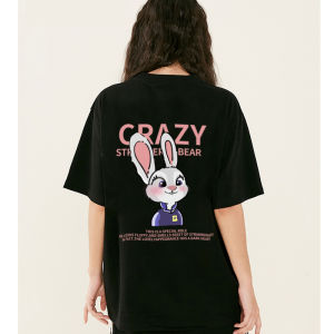 Mens White T-Shirt Loose Round Neck Short Sleeve Shirt High Quality Cotton Couple Tops