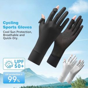 Gloves Ice Silk UPF50+ UV Protection Breathable Sweat-proof Non-slip Touchscreen Cycling & Driving Gloves for Men & Woman