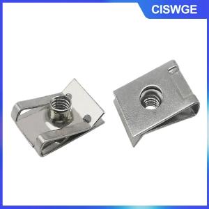 CISWGE 10pcs thép không gỉ U loại Clip với chủ đề M6 M5 M4 M8 8mm 5mm 6mm 4mm sậy hạt cho xe hơi xe máy xe tay ga ATV Xe máy