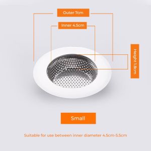 Kitchen Sink Strainer Universal Stainless Steel Drain Hole Strainer Sink Floor Drain Strainer Sink Hopper Food Filter