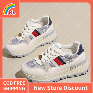 2024 New shoes for women Korean Chunky Trendy Fashionable and versatile Soft sole lightweight