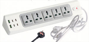 FUNAYA Universal Power Strip Extension Socket Singapore Malaysia 3PIN Plug UK Multi Plug with USBA C Overload Electric 90° Corner Right Angle Outlet