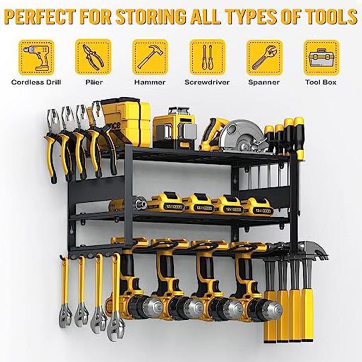 Power Tool Organizer Wall Mount Garage Tool Drill Holder Storage Heavy ...