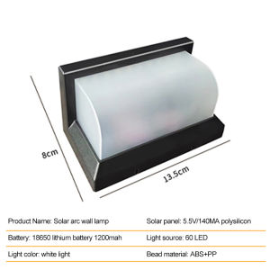 【Ready Stock】Vimite Led lampu Solar Wall Light Outdoor Waterproof Motion Sensor  White Porch Lights Balcony Garden Lamp for House Street Fence Decoration 太阳能户外装饰壁灯