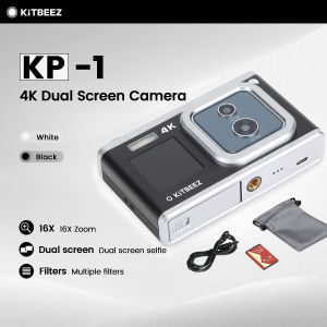【KiTBEEZ KP-1】4K Dual Screen Camera Digital Camera High-Definition Dual Screen 16x Optical Zoom CCD Camera Selfie Beauty Camera student camera