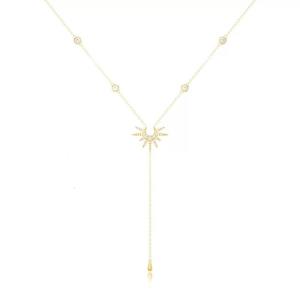 Chuỗi Hạt Vòng Cổ Mặt dây chuyền hình mặt trời Vòng cổ cổ y hình dạng vòng cổ kết cấu hợp kim phù hợp cho các dịp khác nhau mặc