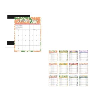 KECTTIO Creative 2027 Wall Calendar Portable with Large Grid Calendar Planner Practical Monthly Planner Hanging Calendar Home Decoration