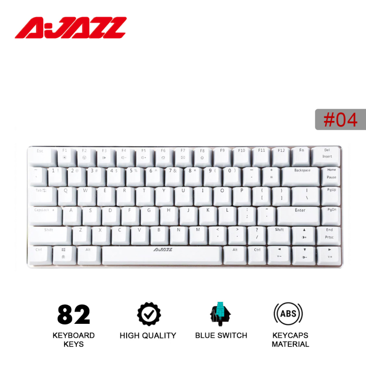 Ajazz AK33 Keyboard Black Switch/ Blue Switch 82 Keys Wired Mechanical  Gaming Keyboard