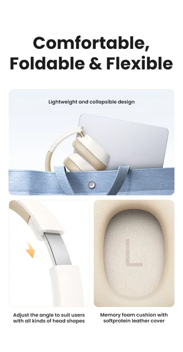 Tai nghe Bluetooth Ugreen Max5c | Hybrid ANC 43db | Kết nối 2 thiết bị | LDAC | Âm thanh 3D | BigBuy360 - bigbuy360.vn Tai nghe Bluetooth Ugreen Max5c | Hybrid ANC 43db | Kết nối 2 thiết bị | LDAC | Âm thanh 3D | BigBuy360 - bigbuy360.vn
