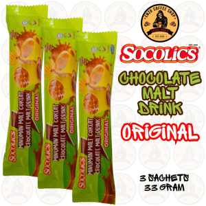 Socolics Malt Chocolate - Original - Instant Chocolate Drink 12 Sachets 33 Gram