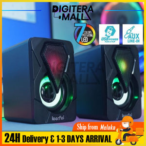 USB Speaker Laptop Desktop Stereo Mini Speaker With RGB LED Light AUX Audio For PC Computer Gaming Smart Phone Tablet notebook desktop desktop speaker subwoofer speaker 音响